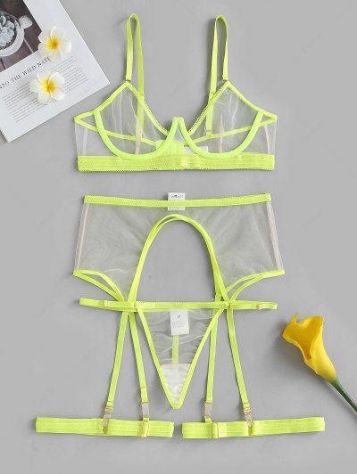 Seeing Green Gartered Set