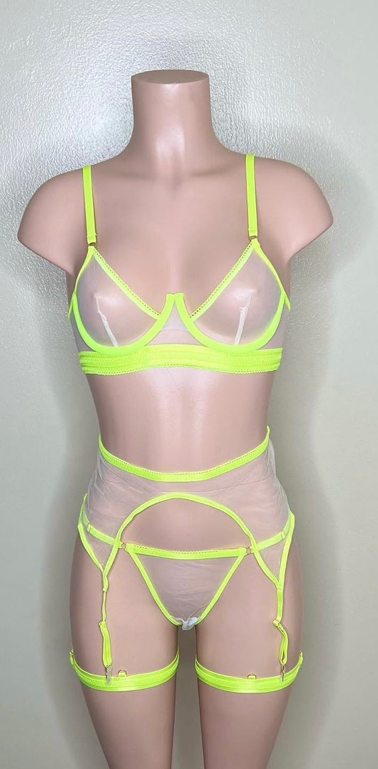 Seeing Green Gartered Set